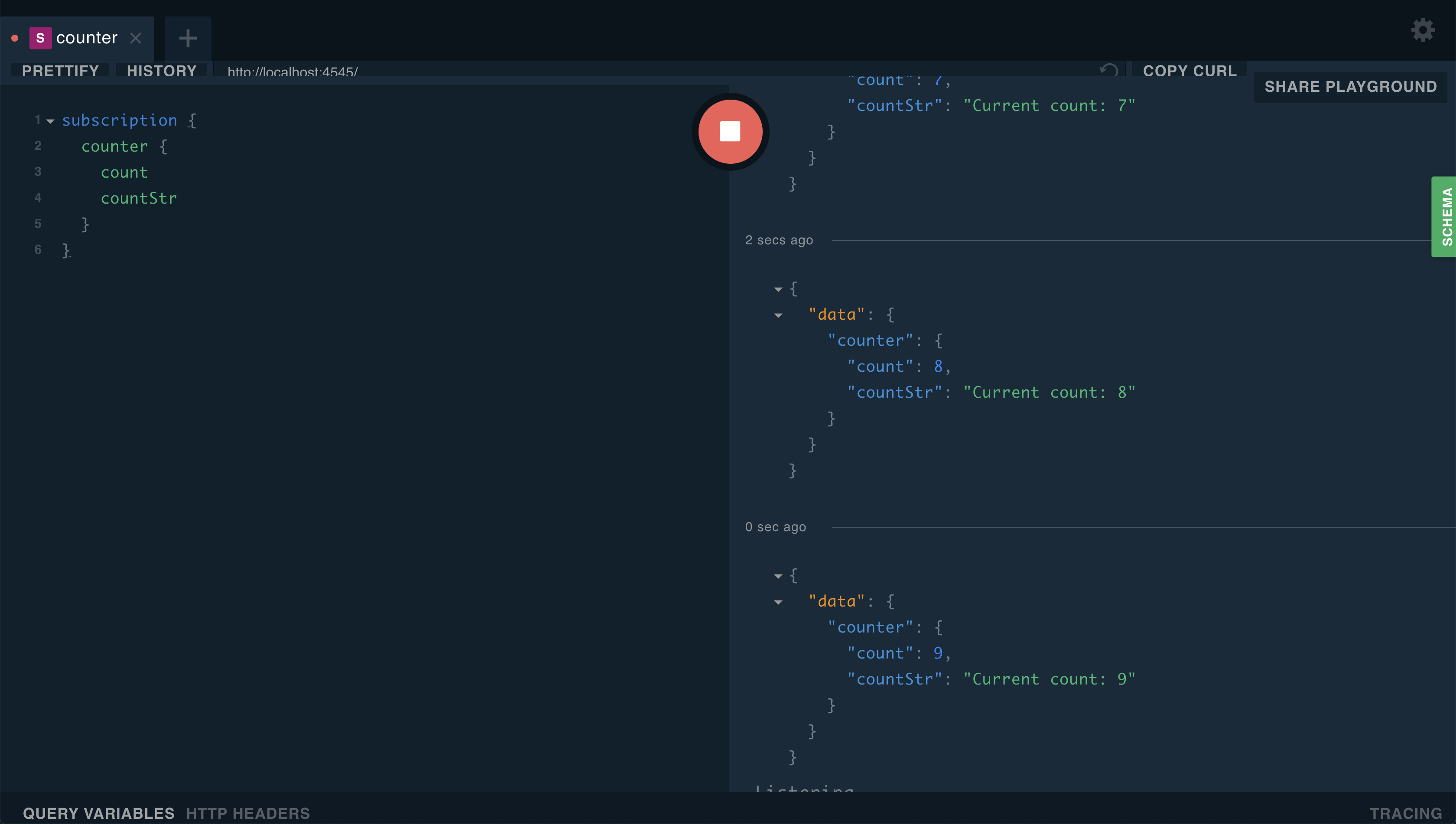 subscriptions example